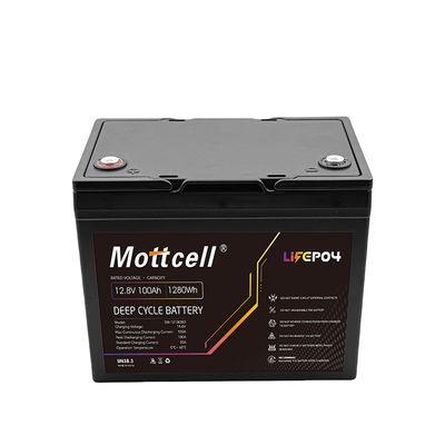 1280Wh Leichtgewicht 12V LiFePO4 Wiederaufladbare Batterie 100Ah LiFePO4 Stromquelle mit IP67-Schutz