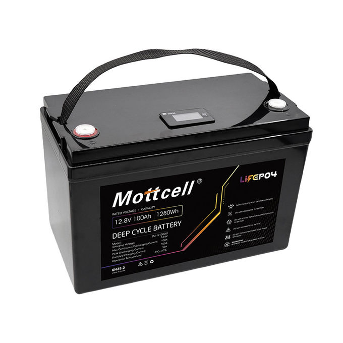 Langlebige 12V Lithiumbatterie mit tiefem Zyklus 100Ah Li-Ionen-Batterie 11kg Gewicht 0